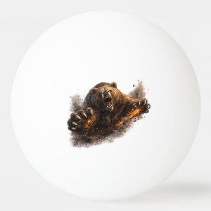 Balle De Ping Pong Attaque d'ours féroce – Conception d'animal de pou
