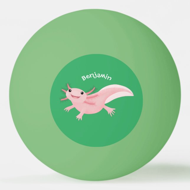 Balle De Ping Pong axolotl rose pâle (Devant)
