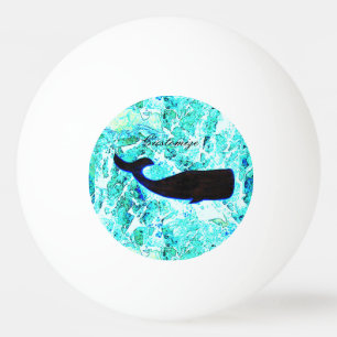 Balle De Ping Pong baleine noire de natation Thunder_Cove