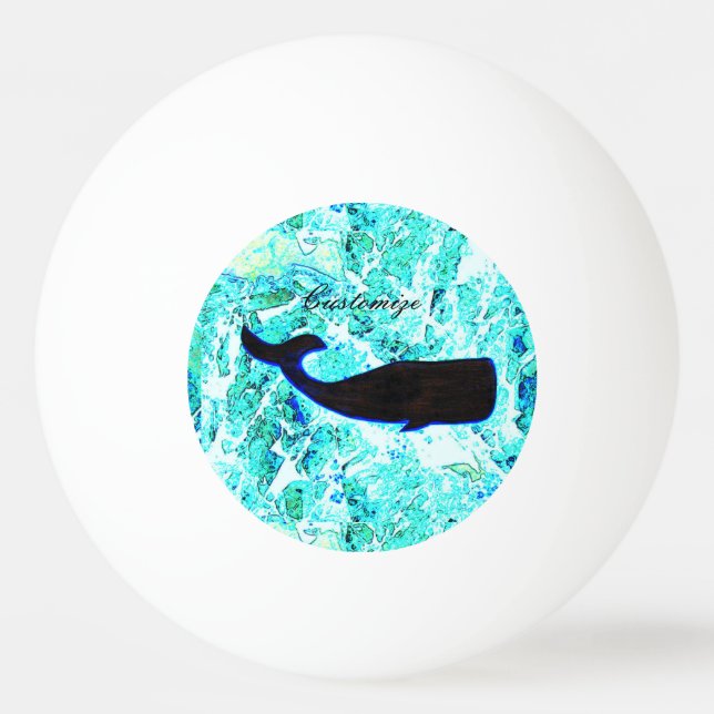 Balle De Ping Pong baleine noire natation Thunder_Cove (Devant)