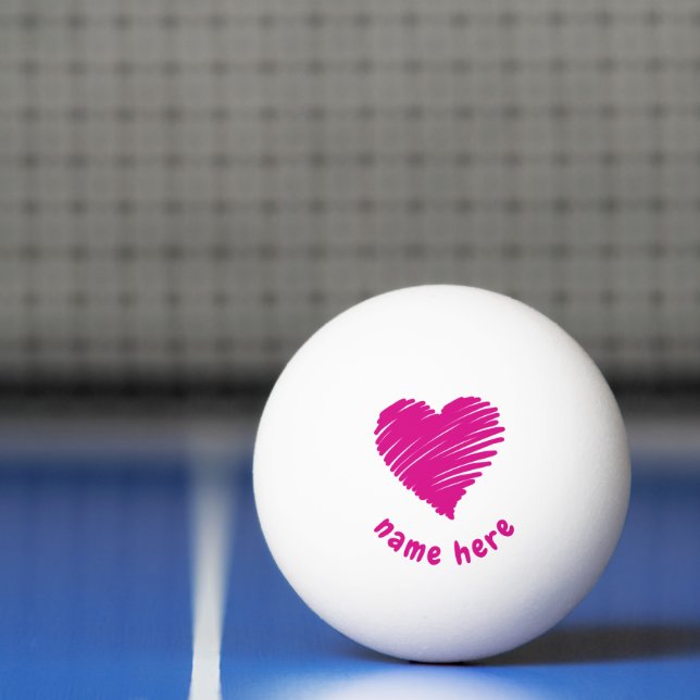 BALLE DE PING PONG BALLE DE PING-PONG ROMANTIQUE PERSONNALISÉE (Filet)