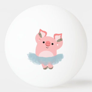 Balle De Ping Pong Ballerina Cartoon Ballerina Pig Ping Pong Ball