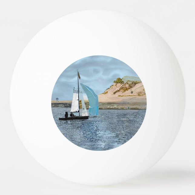 BALLE DE PING PONG BATEAU À VOILE (Devant)
