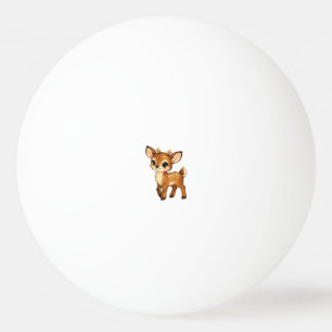 Balle De Ping Pong Bébé Faon Mignon Dessin Animé Illustration de Cerf