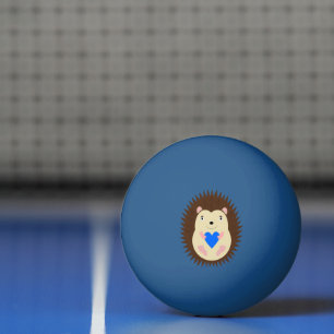 Balle De Ping Pong Bébé Garçon Hérisson Cœur Bleu