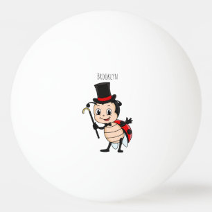 Balle De Ping Pong Bébé mignon avec chapeau et dessin animé de cravat