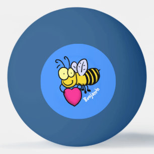 Balle De Ping Pong Belle abeille drôle avec dessin animé du coeur