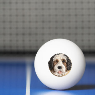 Balle De Ping Pong Bernedoodle Chien 3D inspiré