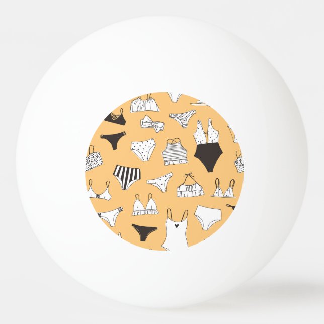 Balle De Ping Pong Bikini tropical : Motif d'été à main (Devant)