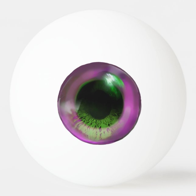 Balle De Ping Pong Bizarre Violet Trippé Oeil Fâché (Dos)
