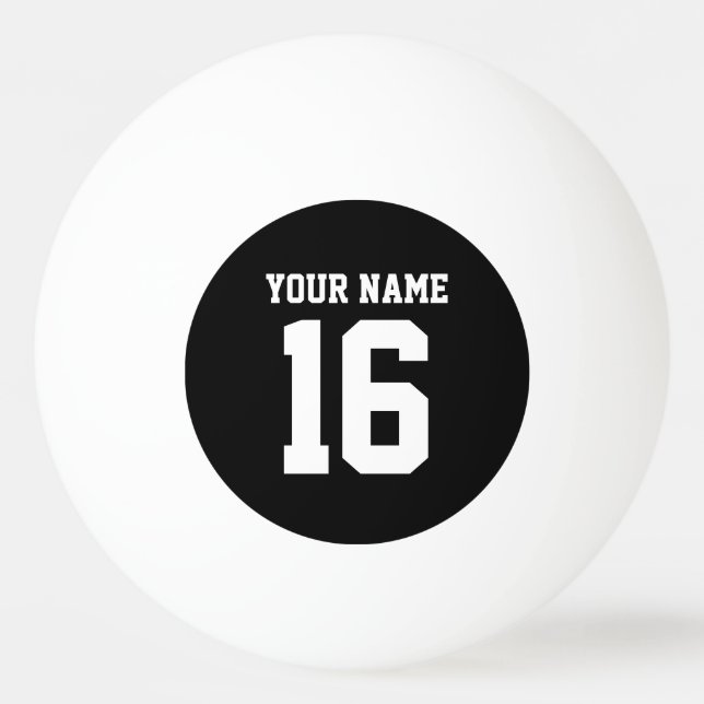 Balle De Ping Pong Black Sporty Team Jersey (Devant)