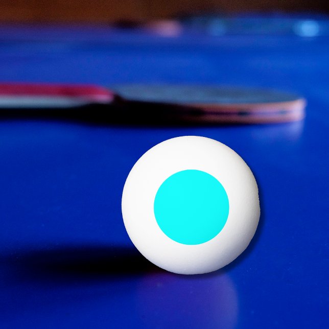 Balle De Ping Pong Bleu Néon Uni | Classique (Créateur téléchargé)