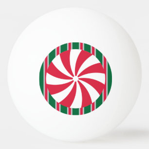 Balle De Ping Pong Bonbon de menthe de Noël amusant et fantaisiste