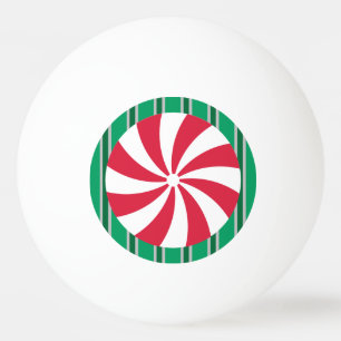 Balle De Ping Pong Bonbon de menthe de Noël amusant et fantaisiste