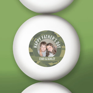Balle De Ping Pong Bonne Fête des pères - Photo Camouflage Vert