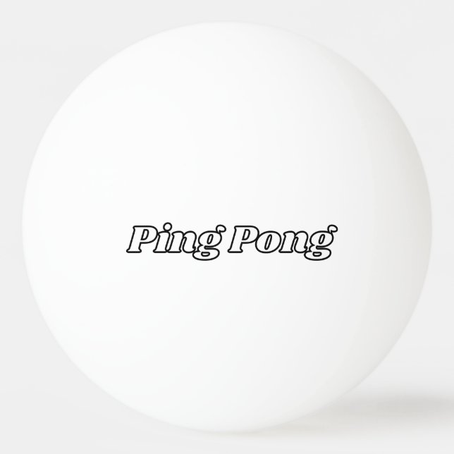 Balle De Ping Pong Boule de ping personnalisée avec texte personnalis (Devant)