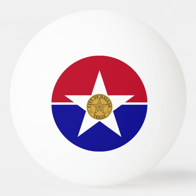 Balle De Ping Pong Boule de ping-pong avec Drapeau de Dallas (Devant)