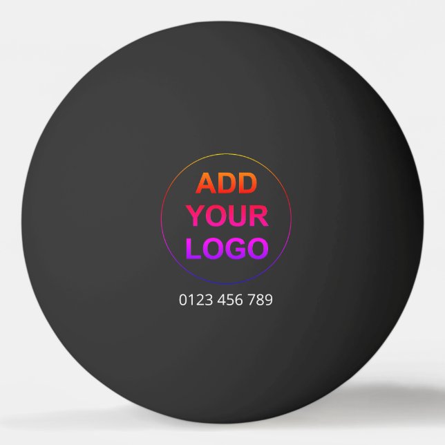 Balle De Ping Pong Boule de ping-pong Black Custom Logo (Devant)