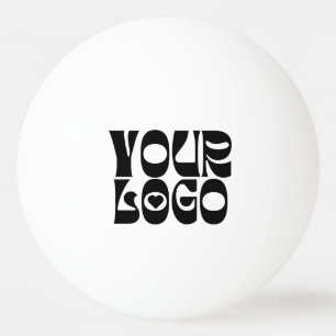 Balle De Ping Pong Boule de ping-pong de logo noir personnalisé