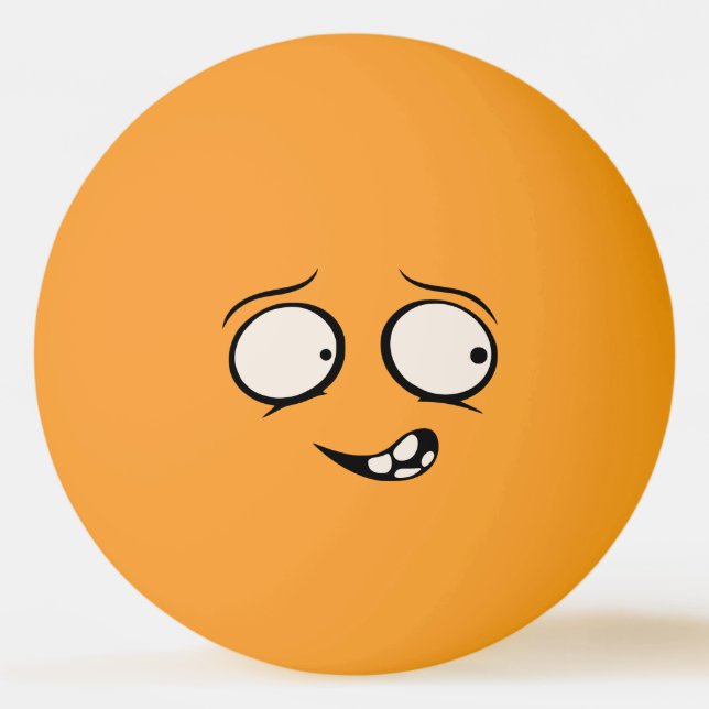 Balle De Ping Pong Boule de ping-pong drôle dérangée de visage (Devant)