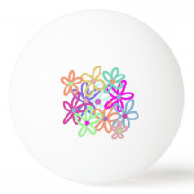 Boule de ping-pong florale