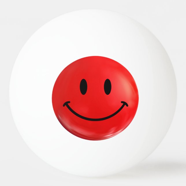Balle De Ping Pong Boule de ping-pong heureuse rouge (Dos)
