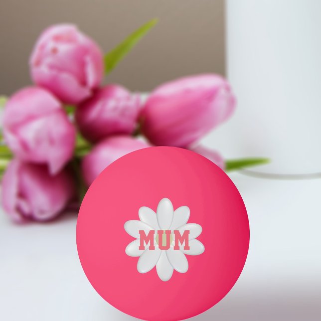 Balle De Ping Pong Boule de ping-pong Monogram Daisy (You can add your mum's initials to this pretty daisy ping pong ball)