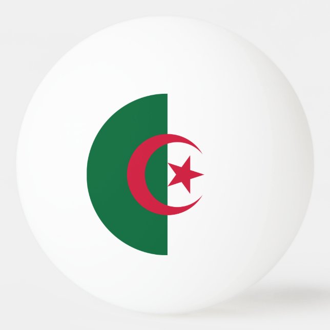 Balle De Ping Pong Boule de ping-pong spéciale avec Drapeau d'Algérie (Dos)