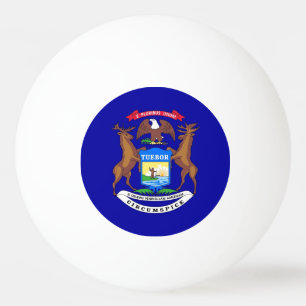 Balle De Ping Pong Boule de ping-pong spéciale avec drapeau du Michig