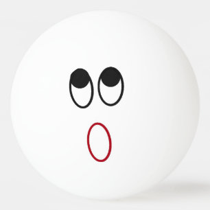 Balle De Ping Pong Boule de ping-pong visage choqué