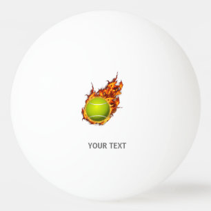 Balle De Ping Pong Boule de tennis personnalisée sur le feu Tennis Th