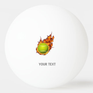 Balle De Ping Pong Boule de tennis personnalisée sur le feu Tennis Th