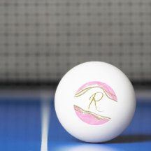 Boules de ping-pong Monogrammes Pink & Gold modern