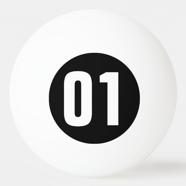 Balle De Ping Pong Boules numérotées au hasard (Devant)