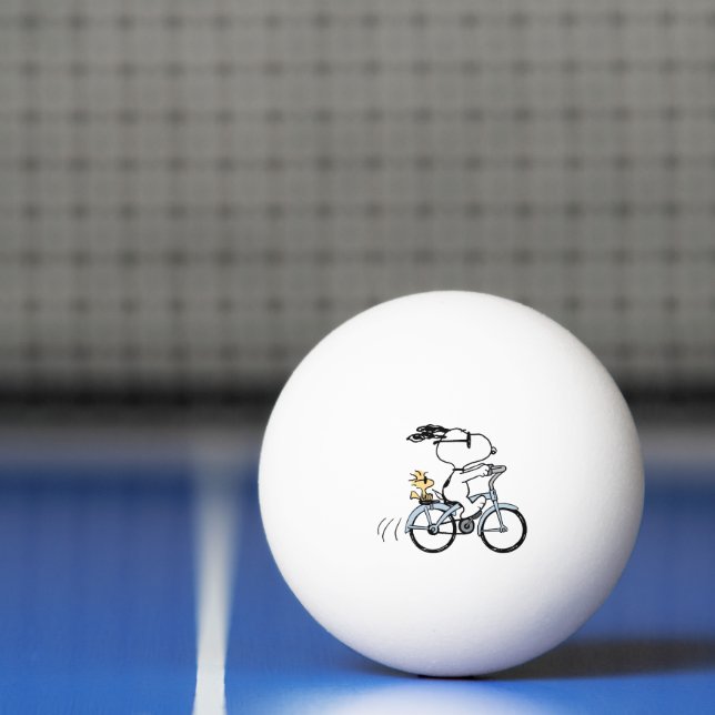 Balle De Ping Pong cacahuètes | Vélo Snoopy & Woodstock (Filet)