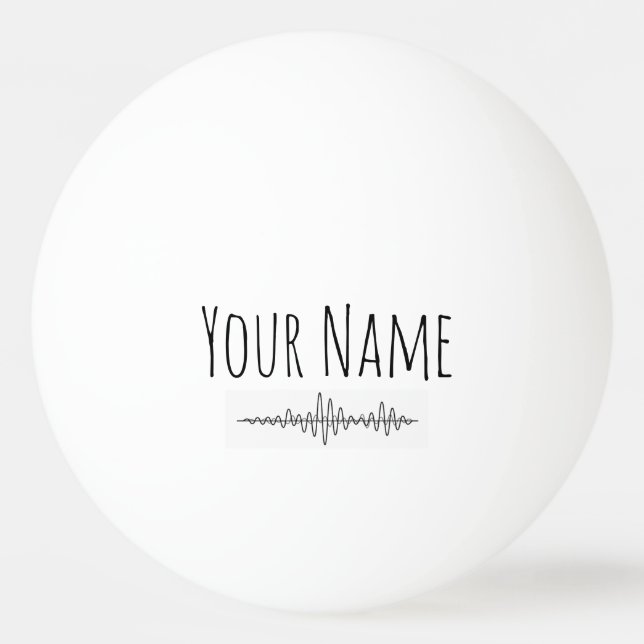 Balle De Ping Pong Cadeau de conception d'ondes sonores personnalisé (Devant)