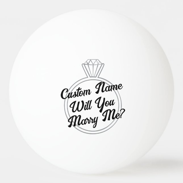 Balle De Ping Pong Cadeau de Proposition de Mariage Personnalisé avec (Devant)