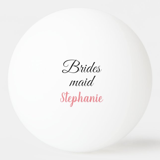 Balle De Ping Pong Cadeau du Mariage de Bridesmaid Nom personnalisé F (Devant)