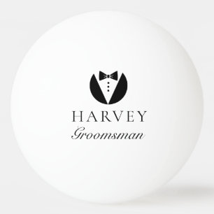Balle De Ping Pong Cadeau Groomsman Cravate simple de la mâchoire min