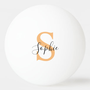 Balle De Ping Pong Cadeau Personnalisé Nom Écriture Élégante