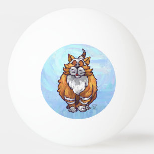 Balle De Ping Pong Cadeaux et Accessoires Chat Roux
