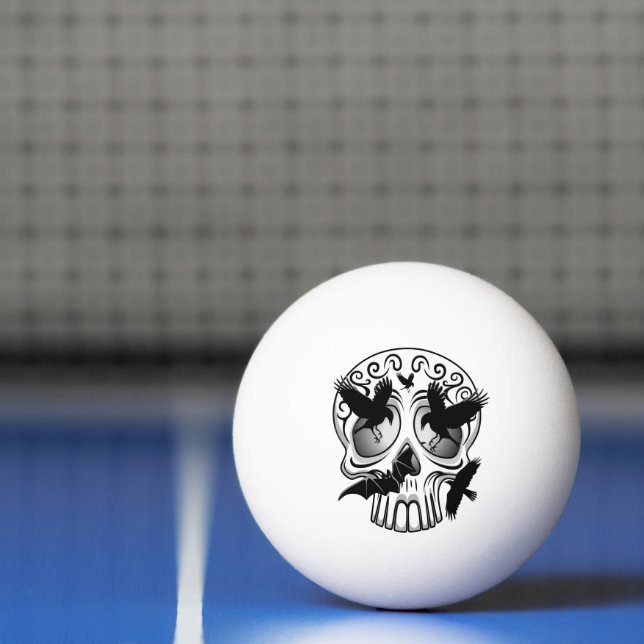 Balle De Ping Pong Calaveras décoratives Halloween (Filet)