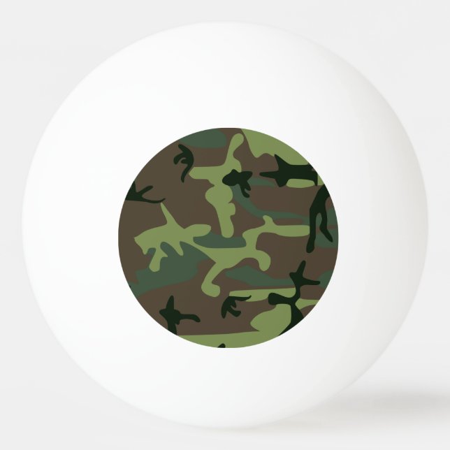 Balle De Ping Pong Camouflage Camo Green Motif Brown (Dos)