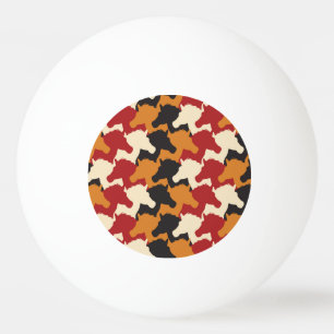 Balle De Ping Pong Camouflage tête de licorne, répétition motif.