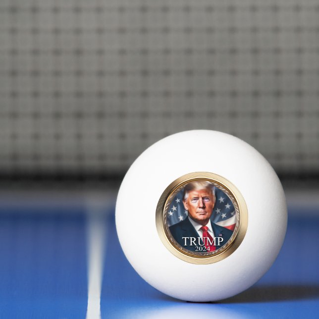 Balle De Ping Pong Campagne Donald Trump 2024 Collectible (Filet)