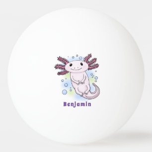 Balle De Ping Pong Caricature axolotl rose adorable