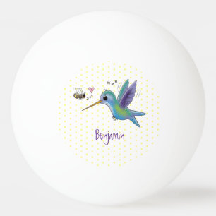 Balle De Ping Pong Caricature de colibri d'abeille mignonne