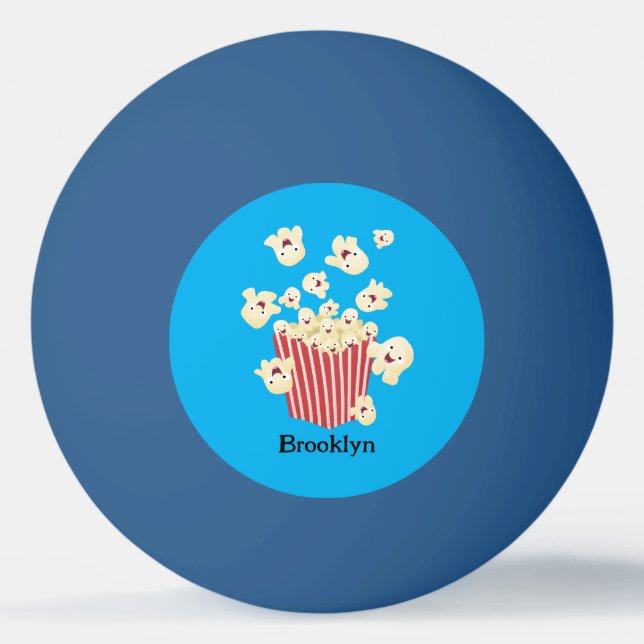 Balle De Ping Pong Caricature de pop-corn drôles (Devant)