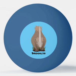 Balle De Ping Pong Caricature en élasmère de rhinocéros laineux