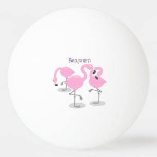 Balle De Ping Pong Caricature en trio flamand rose mou